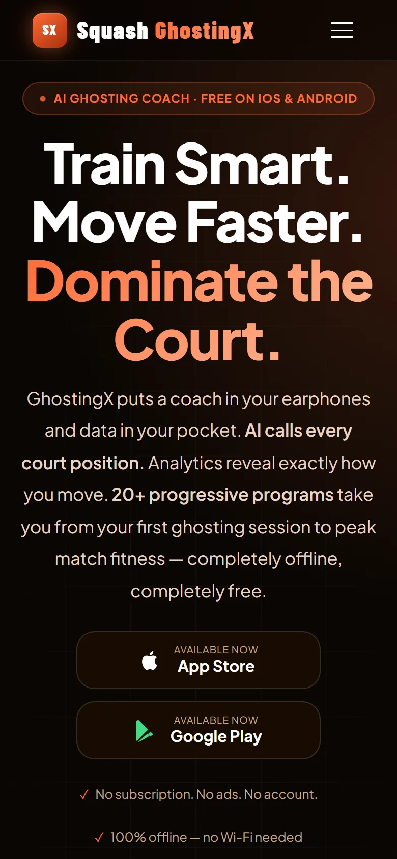 Squash GhostingX on a phone