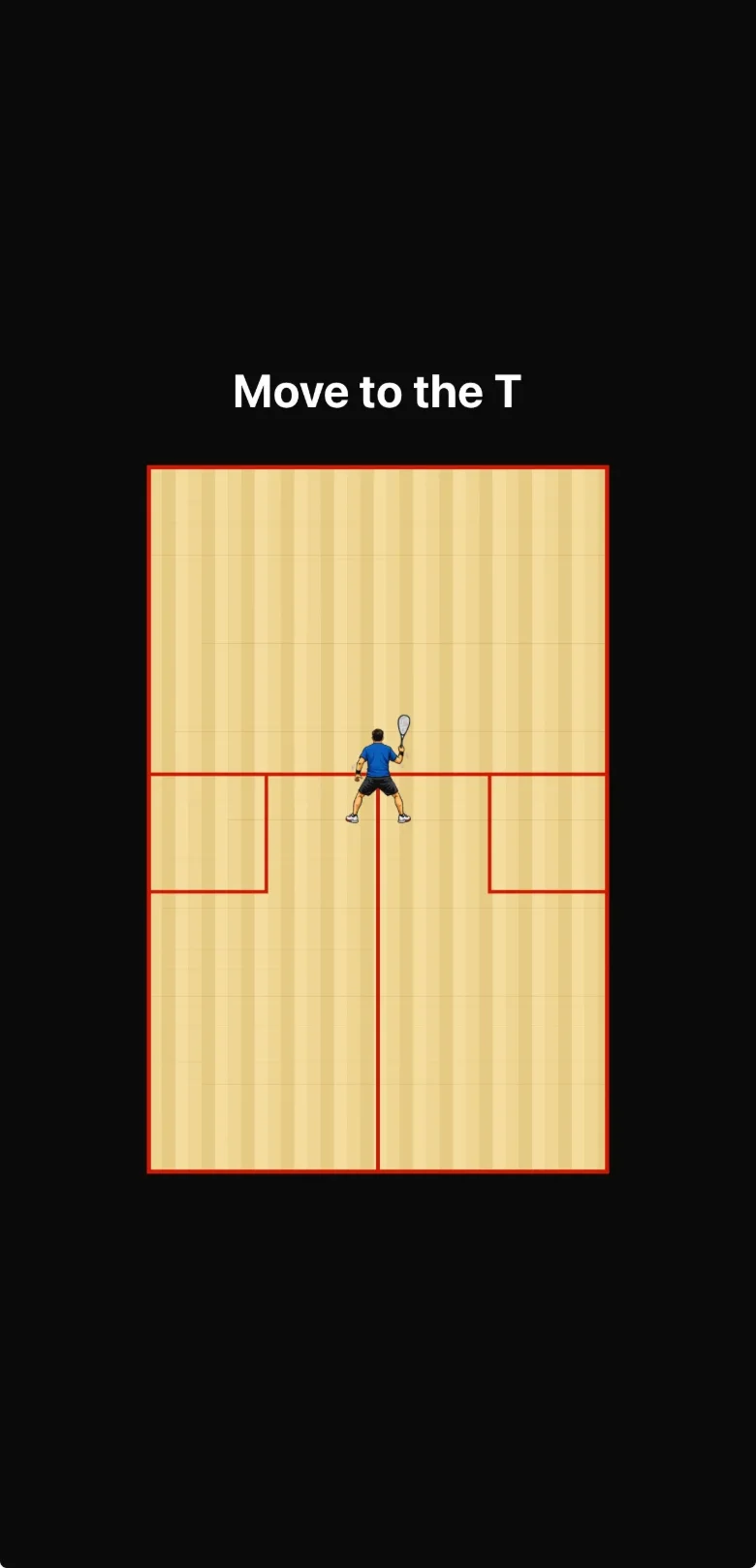 Squash GhostingX app: Court view