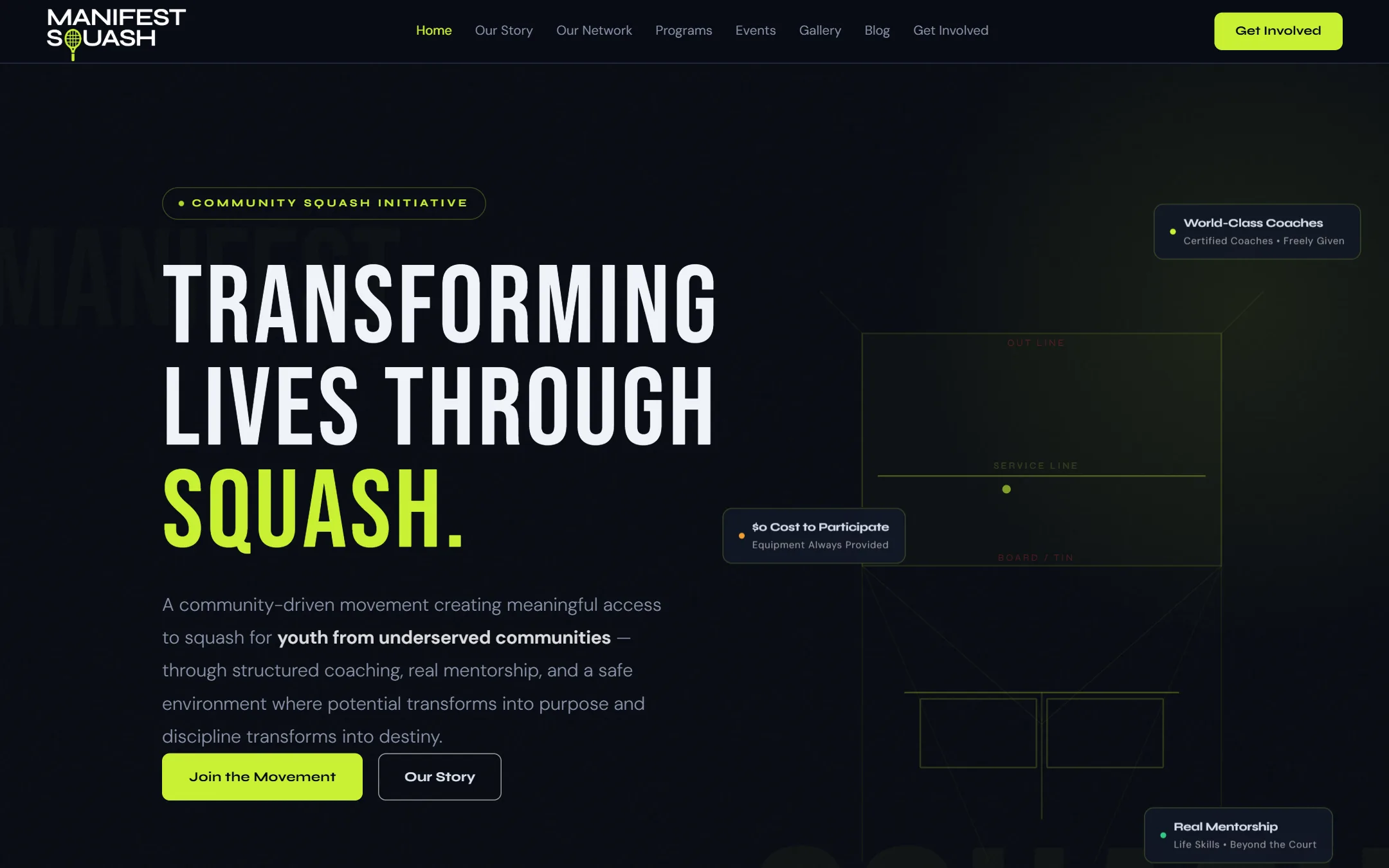 The Manifest Squash website
